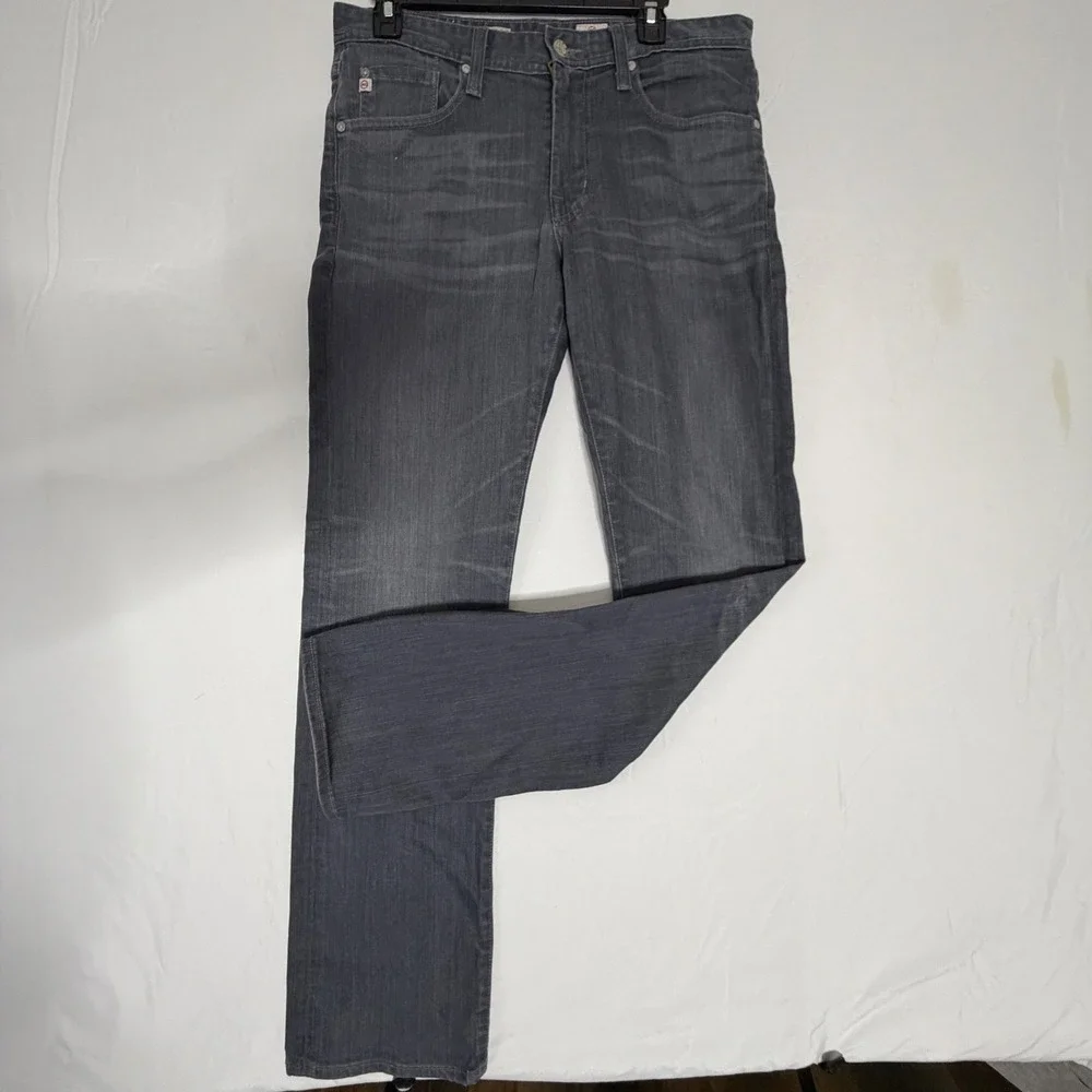 AG Adriano Goldschmied Protege Straight Leg Mens Jeans Charcoal Gray Size 36x32